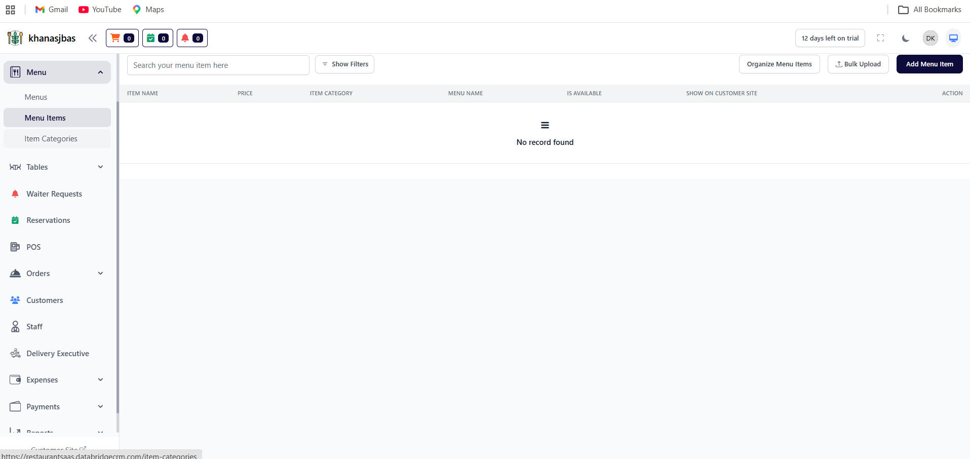 Menu Management Image